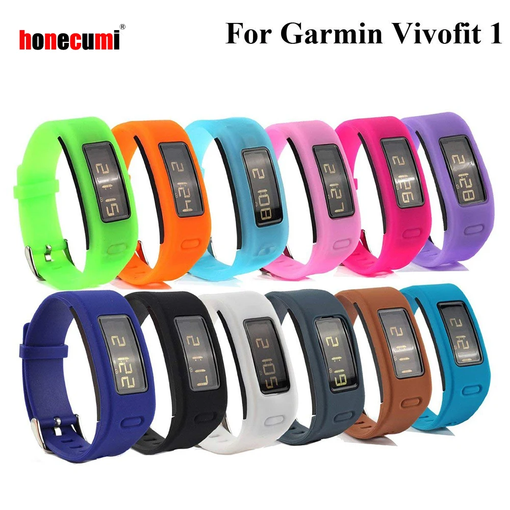 Honecumi For Garmin Vivofit 1 Smartband Replacement Strap Silicone Smart Watch Band Wrist Strap Bracelet with Clasp