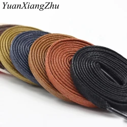 1Pair Waxed Shoelaces Flat Waterproof Leather Shoe Laces Kids Adult Boots Shoelace Length 60 80 100 120 140 160 180CM P3
