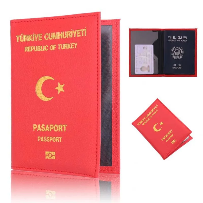 New Fashion Turkey Passport Covers for Women Cute Passport Holder Travel Wallet Card Passport Holder Document Organizer