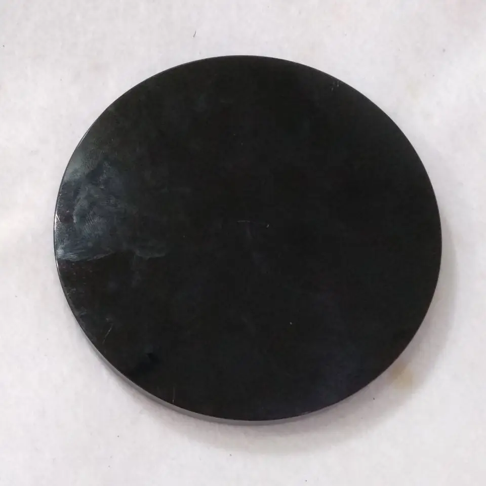 Mexican Obsidian Smoking Mirror Stone Disc Tezcatlipoca Mexico Aztec Maya