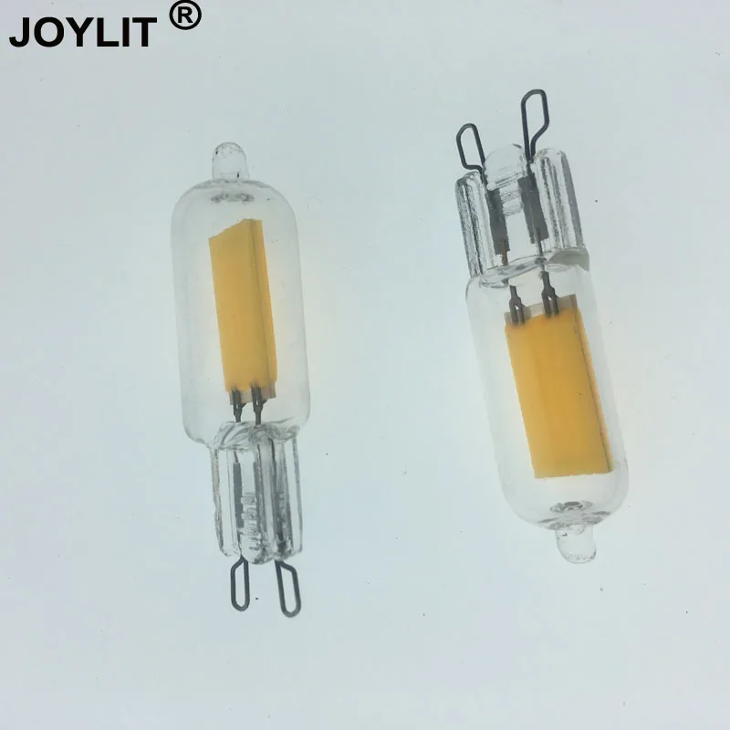 50pcs Glass Body Mini G8 180v 220v G9 LED Corn Light Bulb Spotlight For Chandelier Replace 360 Beam Angle