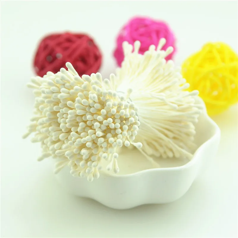 400pcs 1.5mm Heads Mini Flower Stamen Pistil Wedding Decoration Scrapbooking DIY Artificial Cards Cakes Flowers Accessories