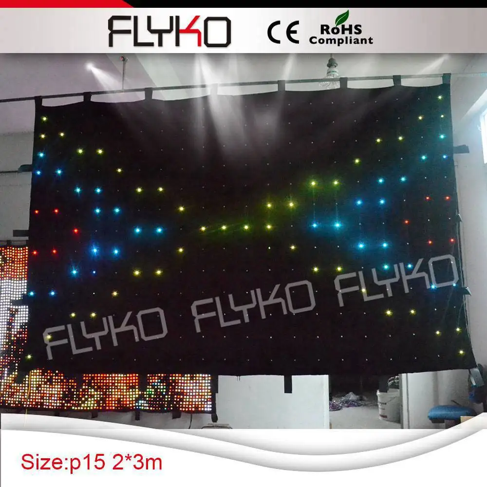 

Free shipping P150mm new products led wedding video screen 2m x 3m led curtain video