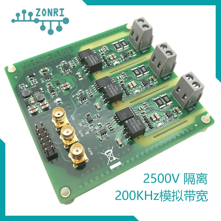 

AMC1301 3-Channel Isolated Current Acquisition Module 200KHz Bandwidth Three-Phase Motor Analog Isolation