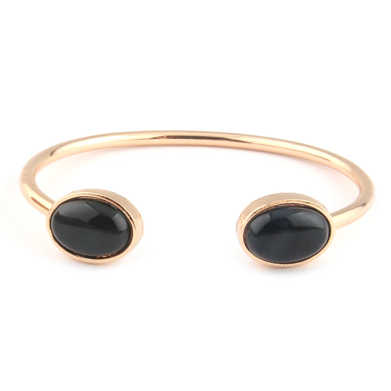 NeeFuWoFu Natural Stone Bracelets Bangles For Woman Copper Open Gradient Metal Manual National Wind Charm Jewelry Gift bracelet