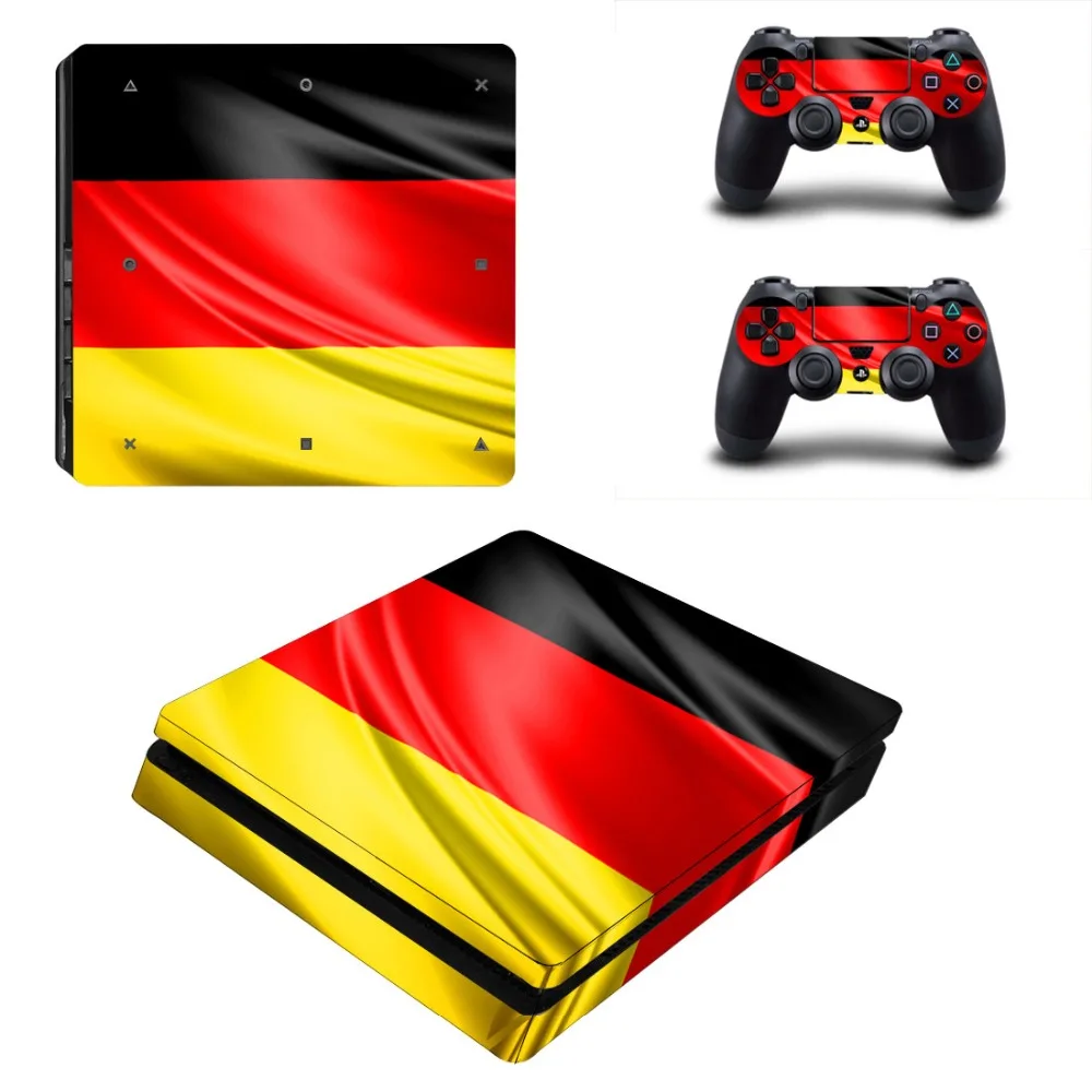 German Nation Flag PS4 Slim Skin Sticker For Sony PlayStation 4 Console and Controller For Dualshock 4 PS4 Slim Sticker Decal