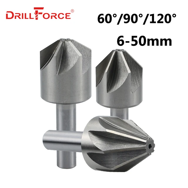 6-50mm HSS 6/8 flet 60/90/120 stopni fazowanie wiertło rozwiercające bity (6/8/10/12.5/14/16/18/20/22/25/30/32/35/40/45/50mm)