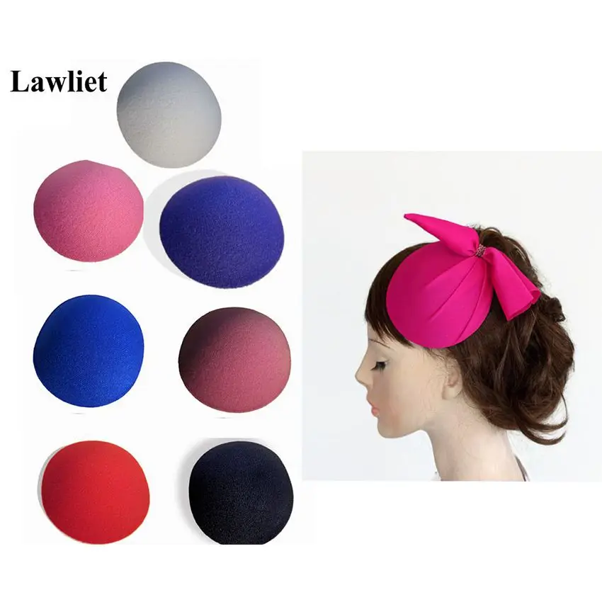 2pcs Mini Top Hat Round Millinery Hat Fascinator Base Party Women DIY Hair Accessories Wedding Headpiece Dance Headwear Base