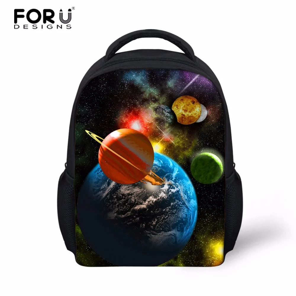 

FORUDESIGNS Galaxy Planet Printed Boys Girls Mini School Bags Kindergarten Students Bookbag Casual Children Baby Daily Bag