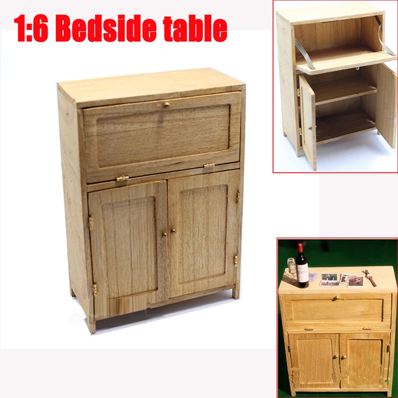 1/6 스케일 의류 액세서리 군용 피규어 용 침대 옆 테이블 모델 옷장 신발장 침대 옆 테이블 12 인치 액션 피규어