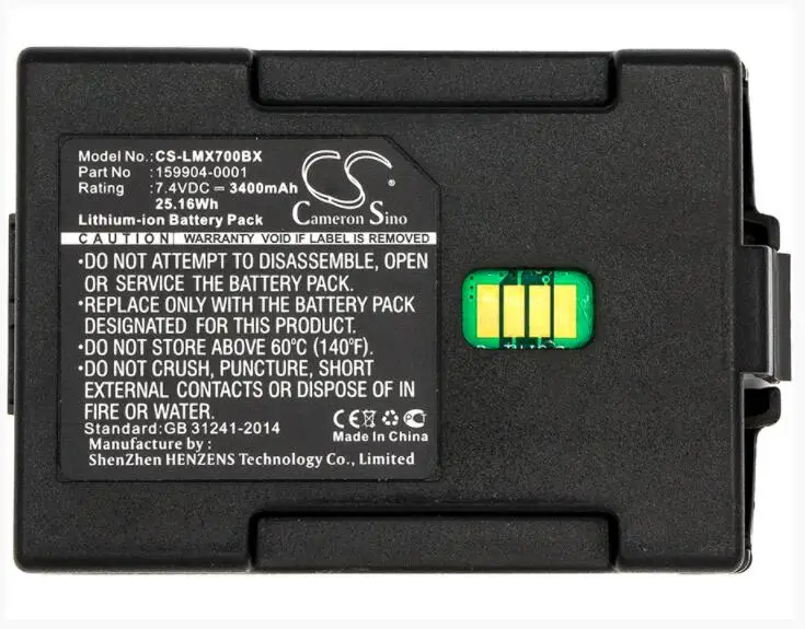 

Cameron Sino 3400mAh battery for LXE MX7 159904-0001 163467-0001 BarCode, Scanner Battery