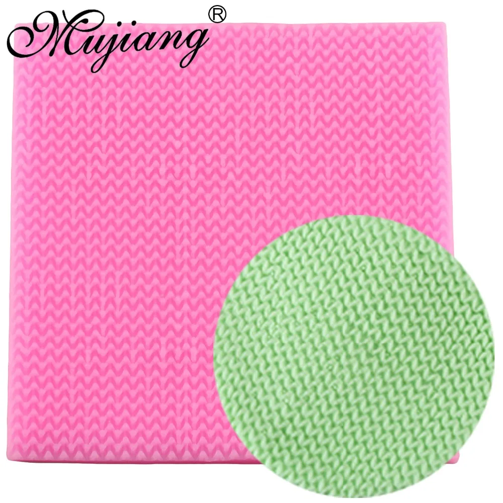 Mujiang Knitting Texture Cake Border Silicone Mold Cupcake Fondant Cake Decorating Tools DIY Sugar Paste Baby Clothes Lace Mats