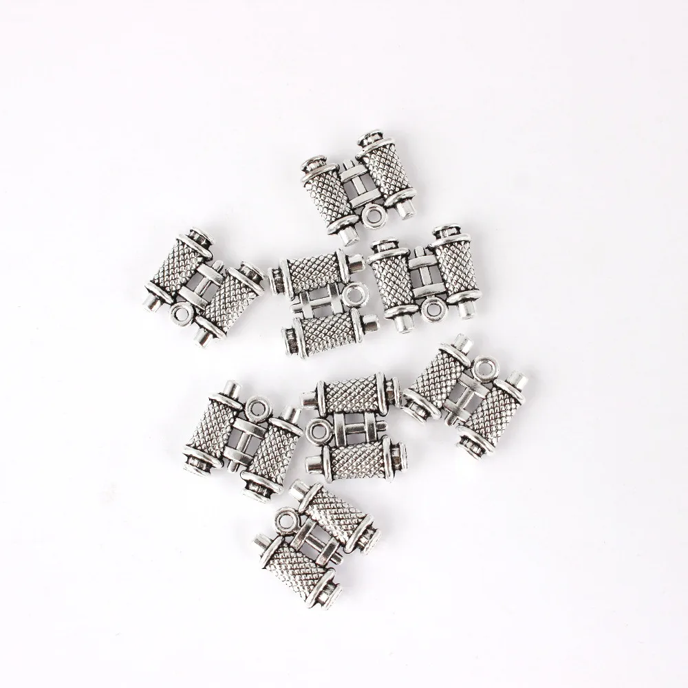 10PCS Antique Cute Tone Telescope Binoculars Charms Pendants for Necklace Mkaing Jewelry Findings 18x16mm