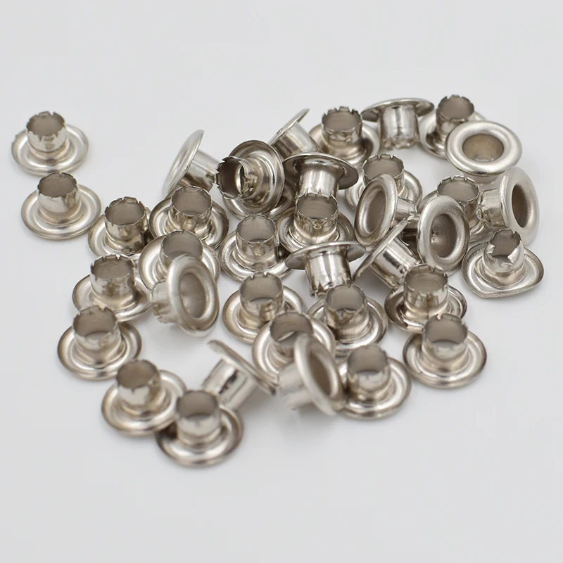 (500 pieces/lot) Inner Diameter 5 mm Metal Eyelets Cracking  Snap Buttons Bags Decorative Holes Buckle Rivet