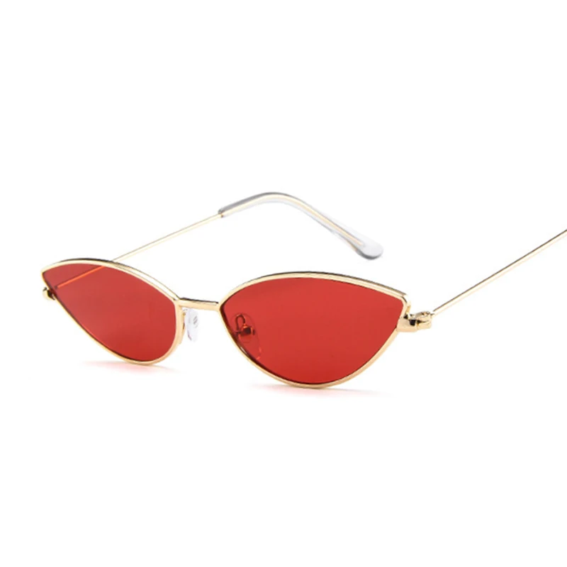 Classic Cat Eye Alloy Sunglasses Woman Brand Designer Small Frame Sun Glasses Female Vintage Metal Oculos Feminino