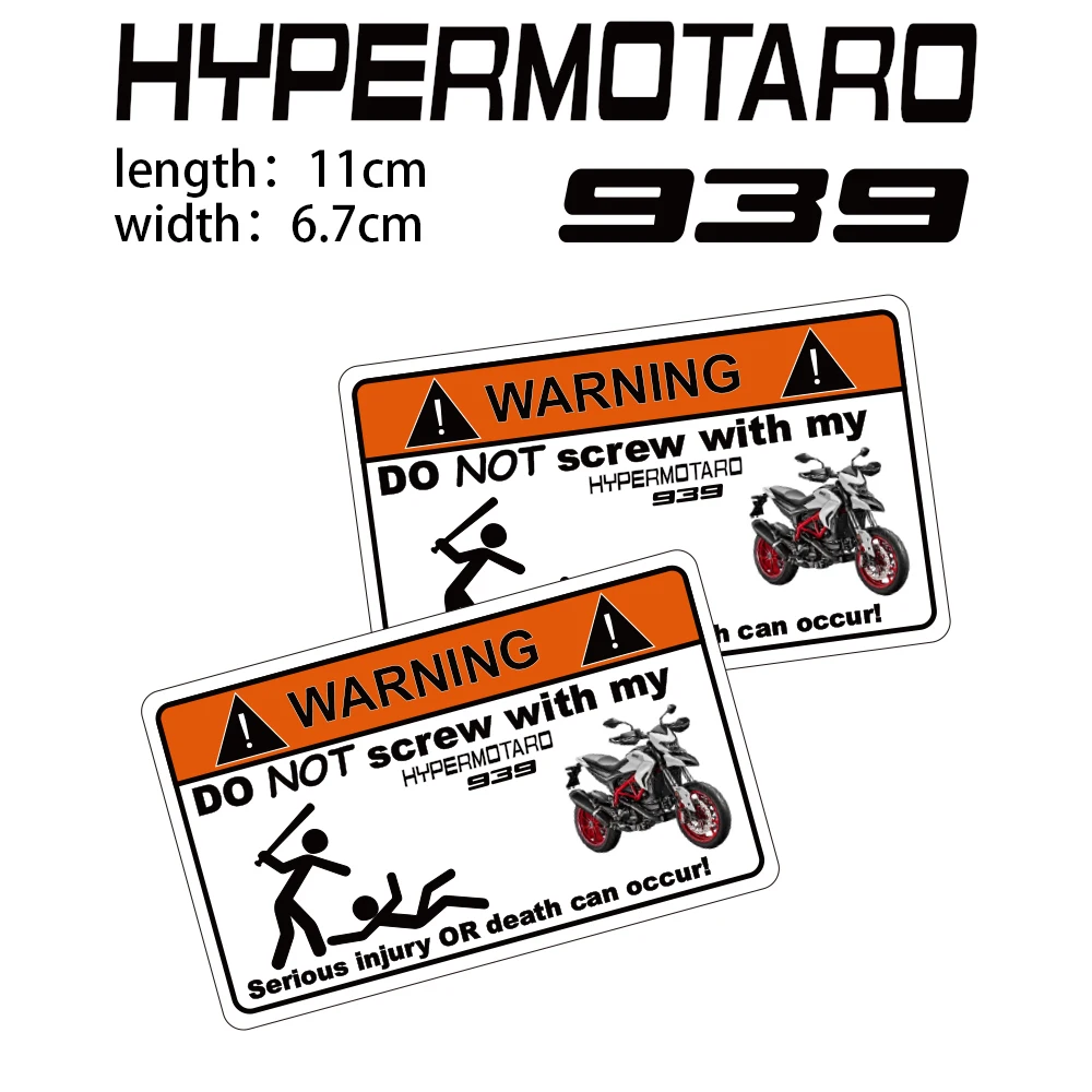 

KODASKIN Motorcycle Cheap 2D Creative Warning Sticker Decal for DUCATI hypermotaro 939