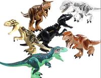 Jurassic Dinosaur World Brutal Raptor T-Rex Triceratops Indominus Rex Model Building Blocks Dino Velociraptor Figure Bricks Toys