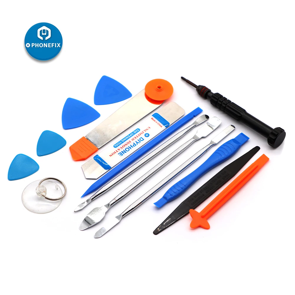 Kit 15 em 1 para conserto de tela iphone, reparo e substituição de bateria de celular, ferramentas para abertura