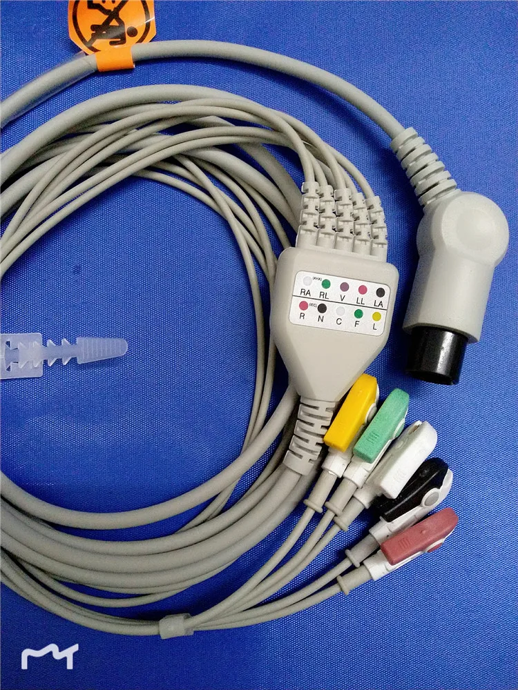 Free Shipping  Compatible for  MINDRAY MEK COMEN,WELCH ALLYN,GOLDWAY,SPACELABS,PRO1000Biolight One-Piece Series Patient Cable