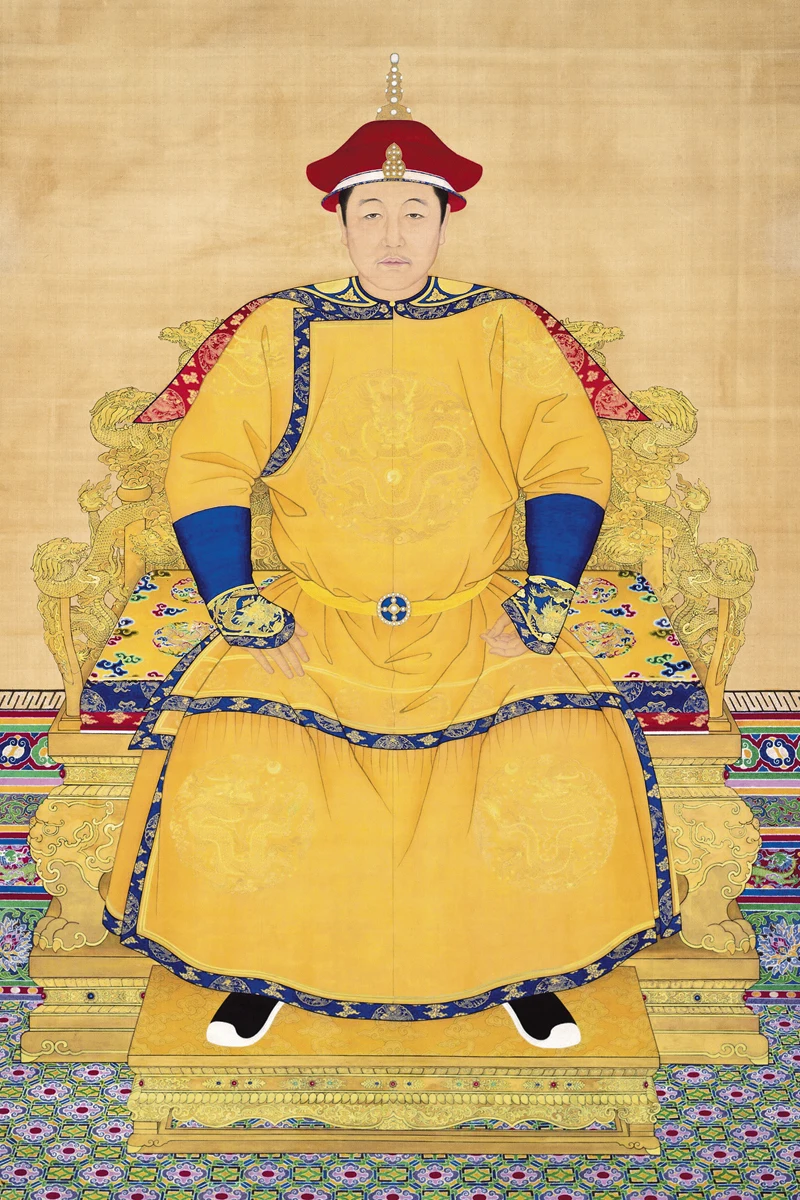 Frameless painting Chinese style traditional painting emperor Shunzhi by Giuseppe Castiglione Wall Decorative Art home decor