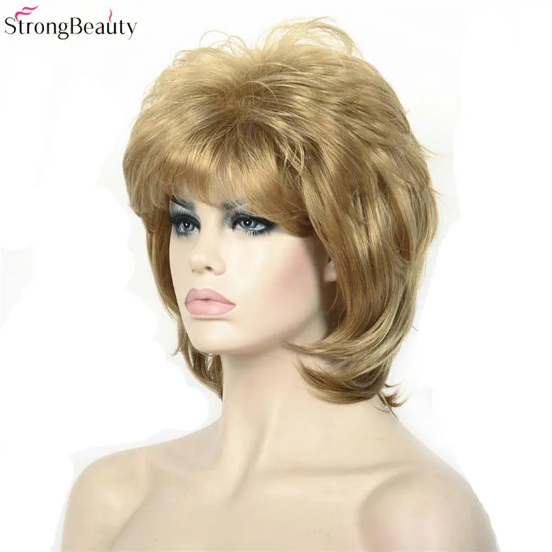 StrongBeauty Short Straight Wigs Women Synthetic Hair Capless Wig Many Color