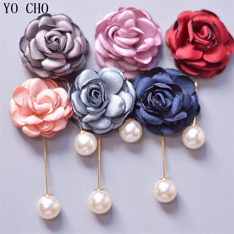 Festa de casamento elegante flor de casamento decoração pessoal 2pcs yo cho boutonniere broche feminino festa de casamento corsage