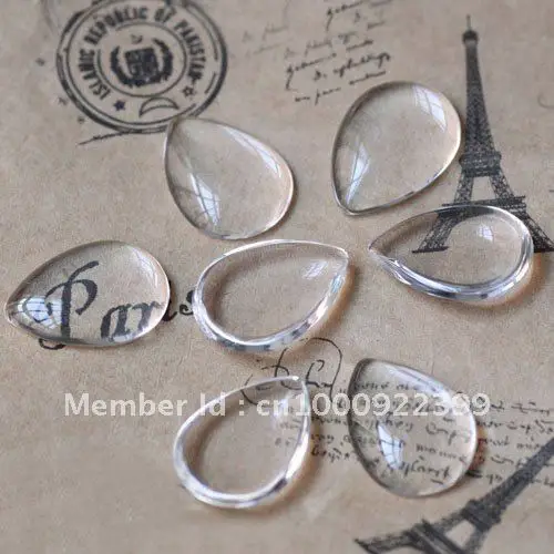 

Free Shipping - 10x14mm Teardrop Clear Glass Domes Cabochon Cameo Cover Cabs for Jewelry Diy Findings Settings Wholesale