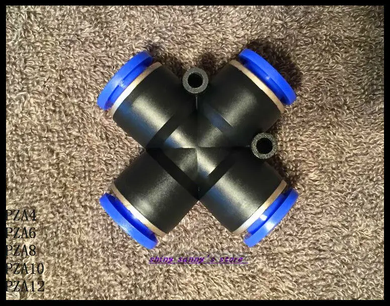 

15Pcs/Lot PZA12 12mm Push In Union Cross Pneumatic Quick Connector Brand New