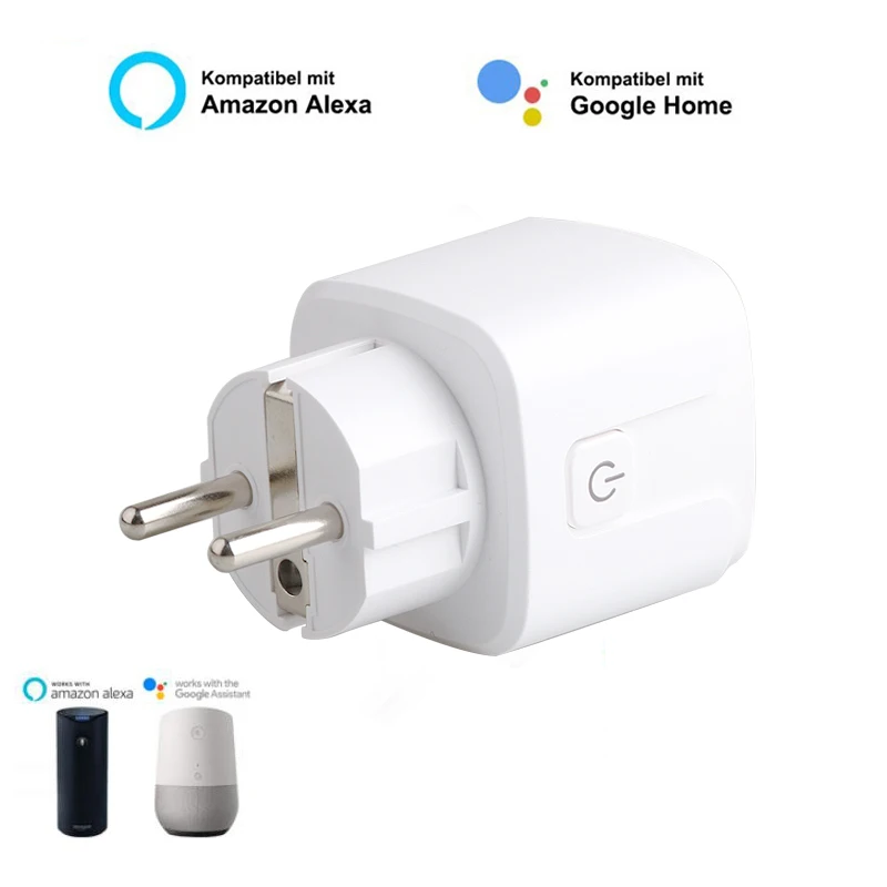 New WIFI Smart EU Plug Smart Switch Socket Audio Control Smart Timing Socket Wireless Outlet Voice Intelligent Control RC Car