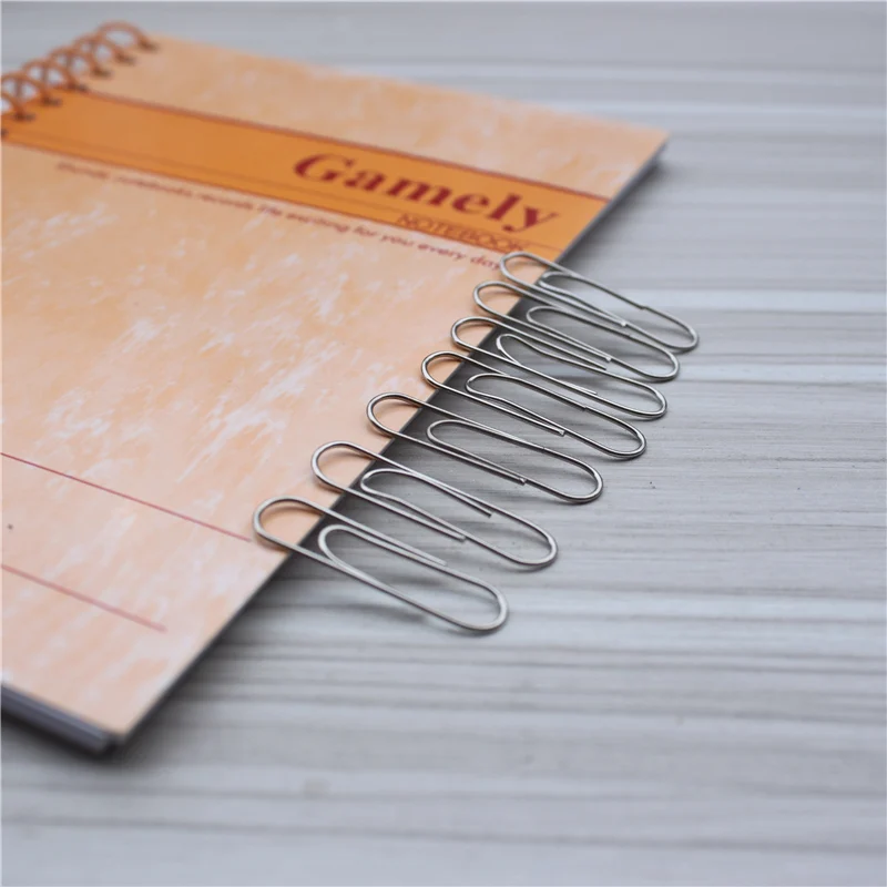 80PCS/Box offic Metal paper clip  bookmark memo clip  Office stationery supplies round clips