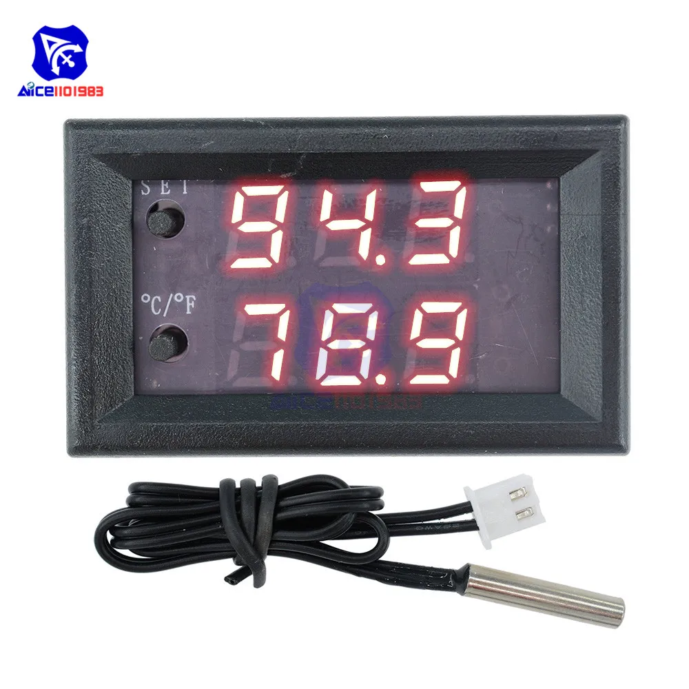W1209WK LED-Digitalthermostat Temperaturregler Thermograph Celsius/Fahrenheit Schaltmodul mit NTC-Sensorsonde 12V 220V – Detail 6