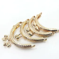 10pcs 8.5CM Cat head Bag Kiss Clasp Light Gold semicircle Metal Coining Pattern Purse Frame DIY Bag Sewing Accessories AU520