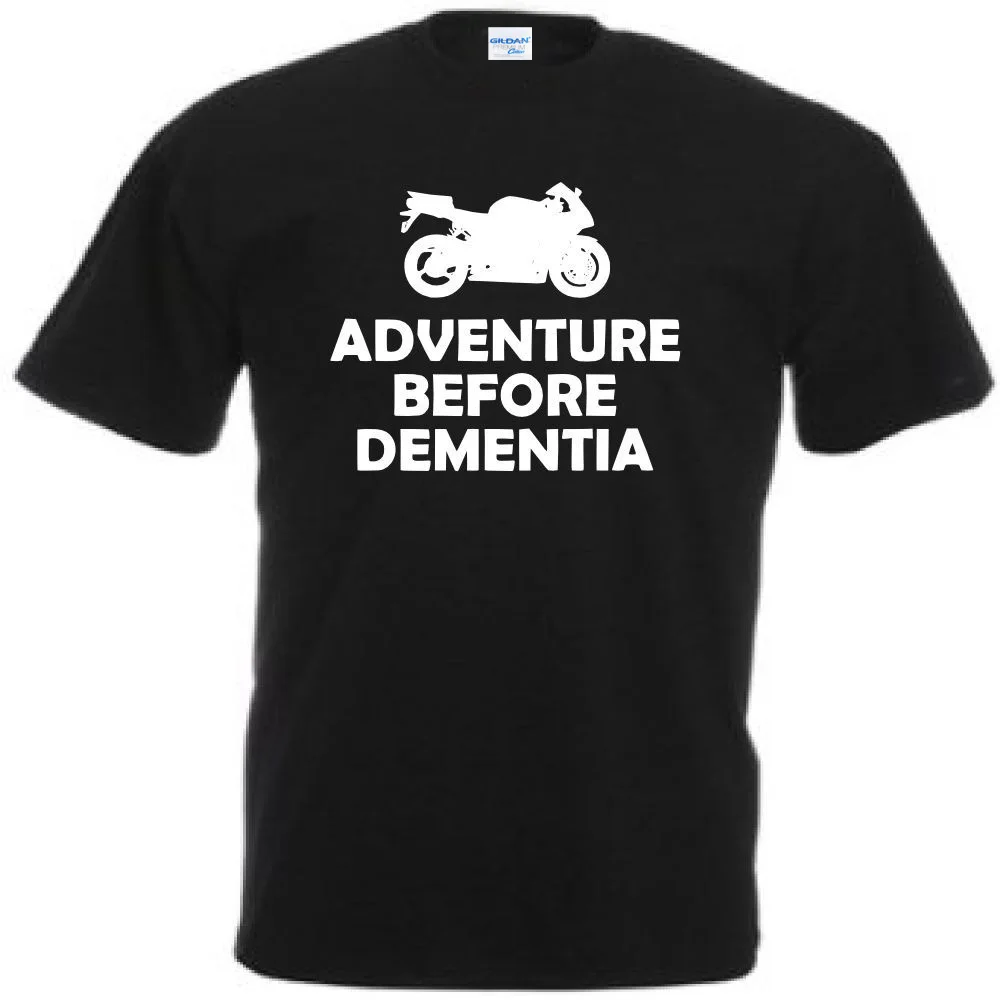 2019 Fashion High Quality Motorcycle Cycler Motorcycle T-Shirt Adventure Dementia Funny Gift Ideas Casual Tee Shirts