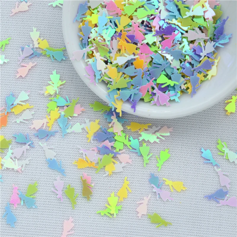 50g/Llot 4*10mm Dancing Girl Flat Loose Sequins Paillette Crafts Scrapbooking Confetti Decoration for Kids DIY