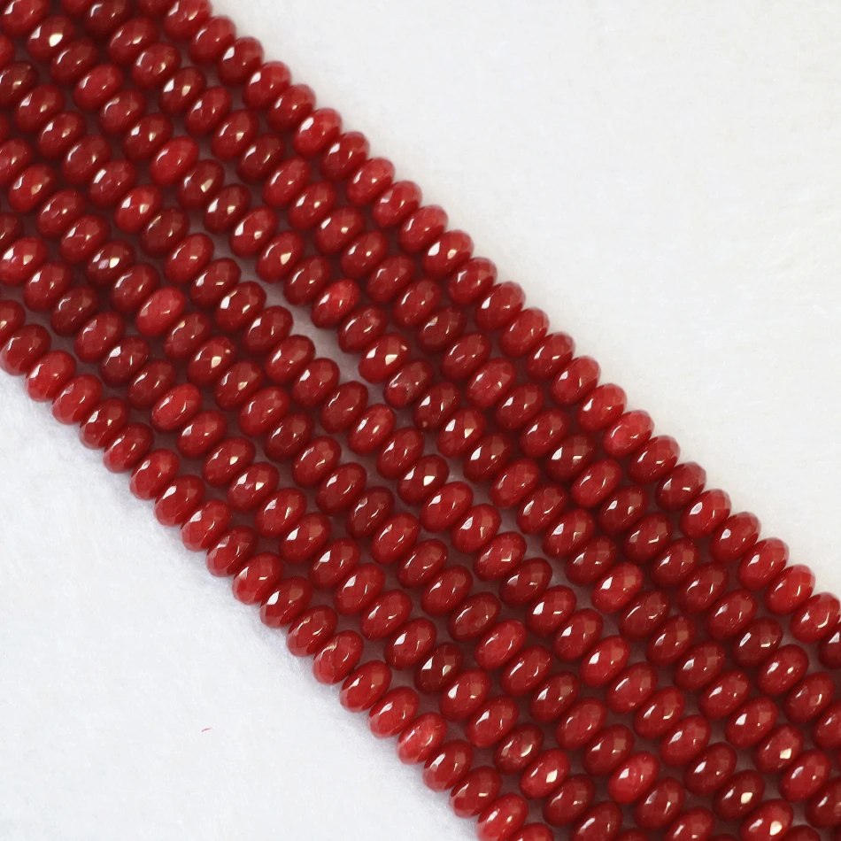 Best-selling red natural stone carnelian onyx agat 2*4mm 5*8mm beautiful stone abacus faceted loose beads diy gift Jewelry B151