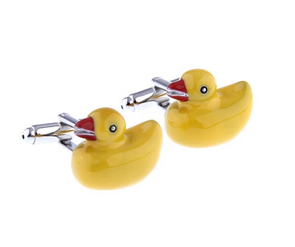 Factory Price Retail Novelty Cuff Button Yellow Duck Style Cuff Button Cufflinks abotoadura