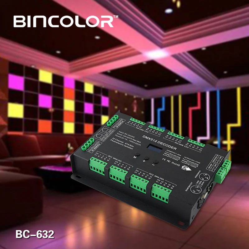 Imagem -02 - Decodificador de Led Dmx 32 Canais dc 5v24v de Entrada 3a 32ch 96a 2304w Saída Rgb Rgbw Strip Dmx512 Escravo Controlador Novo