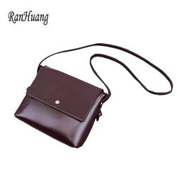 RanHuang New 2023 Women Small Shoulder Bags Brief Flap Women's Casual Messenger Bags Black and Purple bolsa feminina