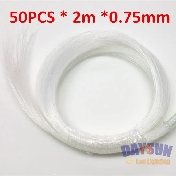 Free Shipping Led Fibers PMMA Plastic Optical Fiber for All Kind of Led Light Engine 50pcs * Dia 0.75mm * Each Piece 2m