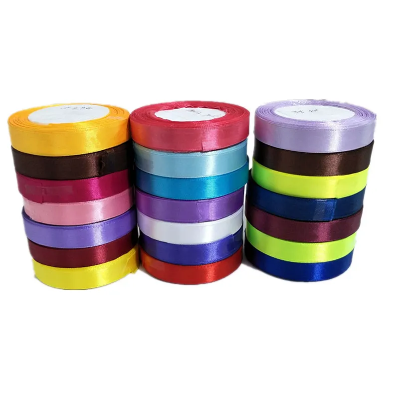 15mm X 25 yards Satin Ribbon Wholesale Gift Packing Christmas decoration diy Ribbons roll fabric 5BB5714