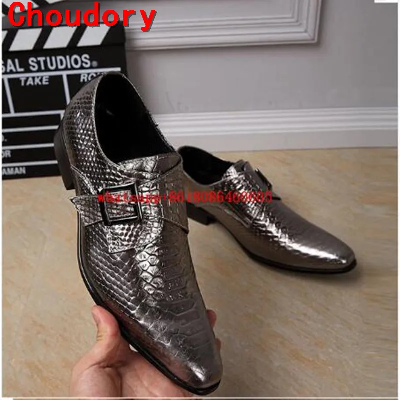 

Chaussure Homme British Style Genuine Leather Crocodile Skin Shoes Slip On Gold Dress Shoes Men Formal Italian Mens Shoes Brands