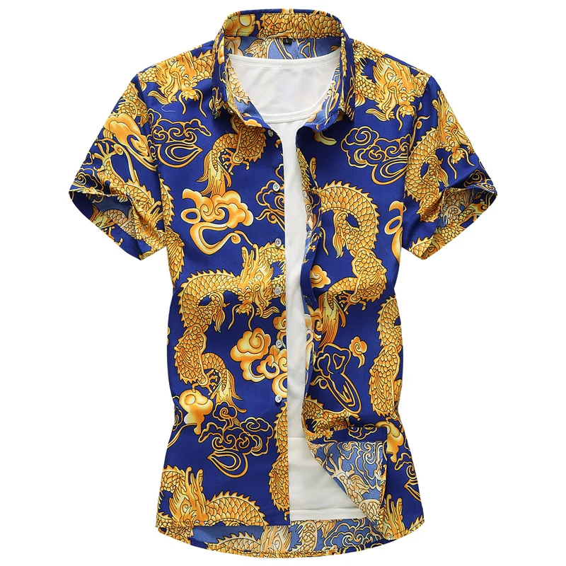 Estilo chinês camisa casual masculina moda magro camisas de vestido dos homens manga curta 7xl verão confortável respirável camisa preta