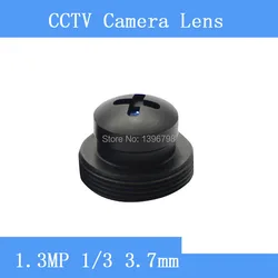 PU`Aimetis HD surveillance infrared camera lens black screw-shaped 1.3MP lens 3.7mm M12 thread CCTV lenses