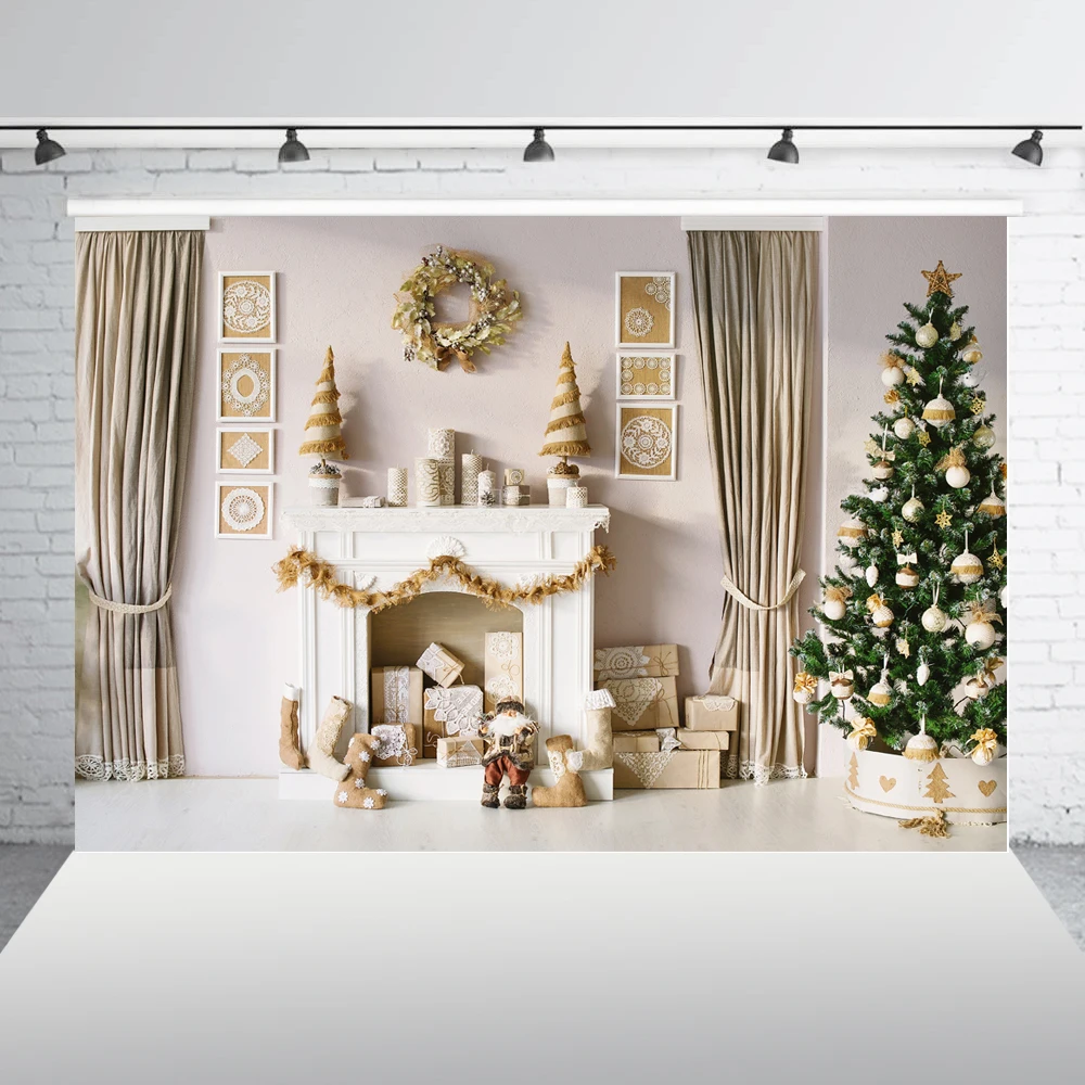 

MEHOFOTO Vinyl Photography Backdrop Christmas Backgrounds Computer Printed Christmas Tree Photography Backdrops for Photo Studio