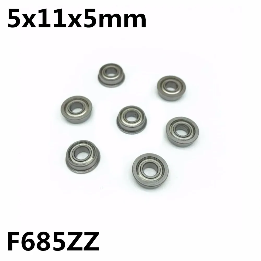 

10Pcs F685ZZ 5x11x5 mm Flange Bearings Deep Groove Ball Bearing High Quality F685