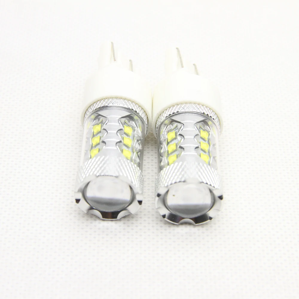 2x RED/White/Yellow W21/5W 7443 7440 7441 7444 992 T20 80W High Power Backup Reverse Turn Signal Led light Car Lights headlight