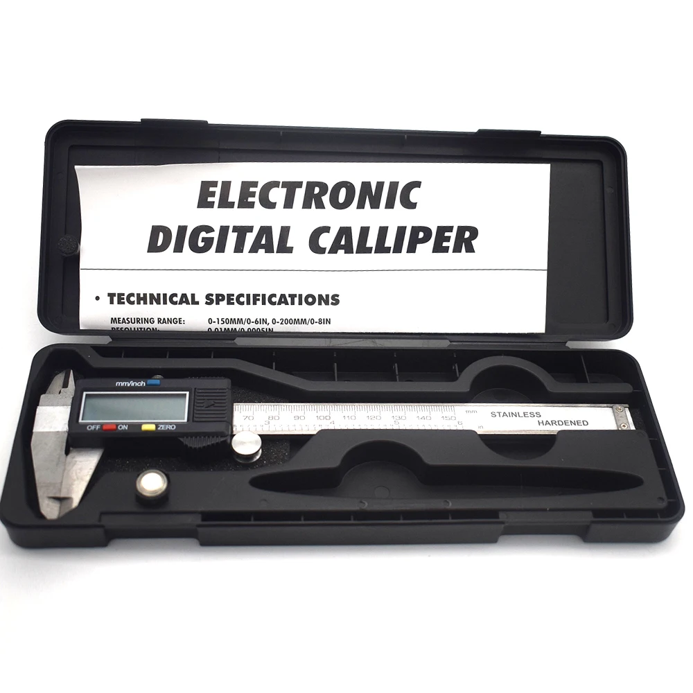 Mikrometr elektryczna suwmiarka cyfrowa z LCD suwmiarka narzędzia do biżuterii kamień 150mm/100mm