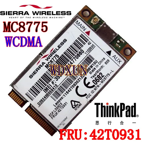 Free shipping Sierra 3G module MC8775 WCDMA EDGE GPRS 850 900 1800 1900 MHZ 2100MHZ 3g wireless network card for ThinkPad