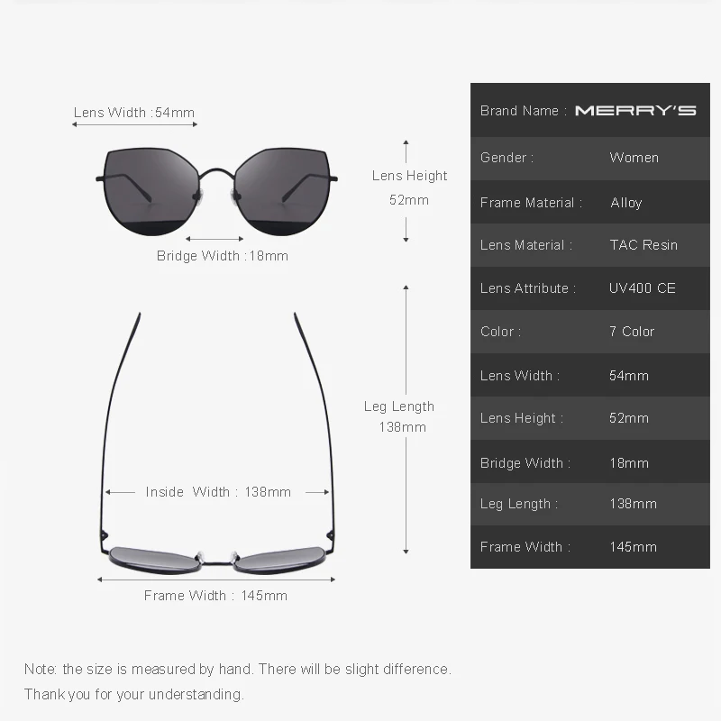 MERRYS-gafas de sol clásicas de estilo ojo de gato para mujer, lentes de sol con montura de Metal, S8108, 2019