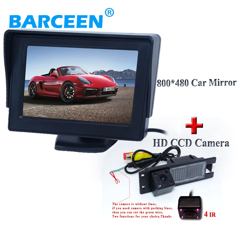 

800 x 480 4.3" TFTCar Rear ViewMonitor Rearview Monitor +Rear camera for Opel Astra H /Corsa D/ Meriva A /Vectra C/Zafira B/FIAT